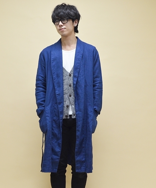 SHIPS JET BLUE（シップスジェットブルー）の「JB: リネン/ガウンコート■（その他アウター・メンズ・チャコールグレー/ブルー・SMALL/MEDIUM）」の12枚目の写真