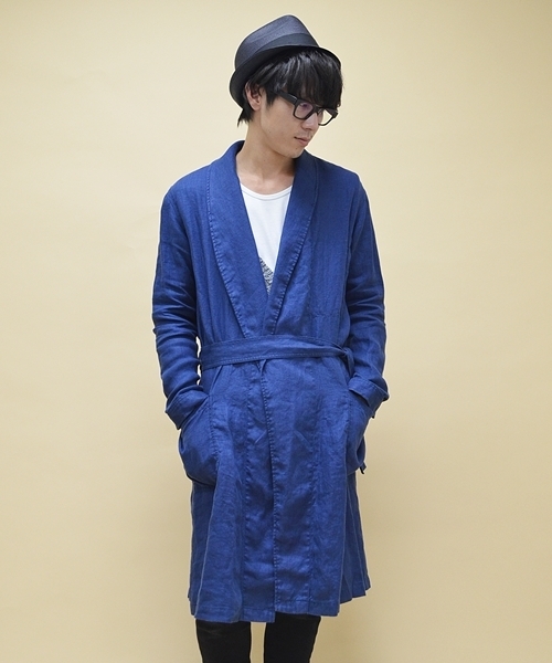 SHIPS JET BLUE（シップスジェットブルー）の「JB: リネン/ガウンコート■（その他アウター・メンズ・チャコールグレー/ブルー・SMALL/MEDIUM）」の11枚目の写真