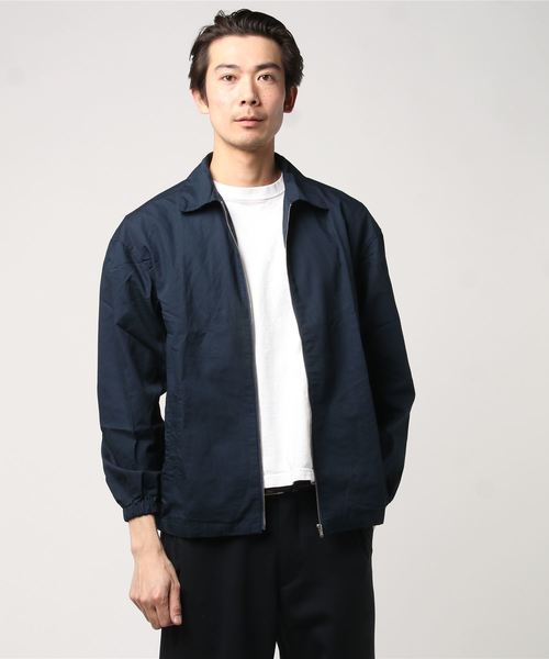 WEGO(ウィゴー)の「WEGO/リネンブレンドスイングトップ(ブルゾン・メンズ・ベージュ/ネイビー・MEDIUM/LARGE)」の6枚目の写真