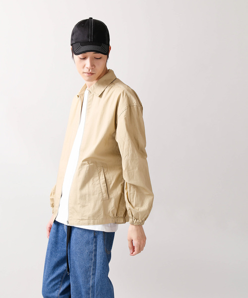 WEGO(ウィゴー)の「WEGO/リネンブレンドスイングトップ(ブルゾン・メンズ・ベージュ/ネイビー・MEDIUM/LARGE)」の12枚目の写真