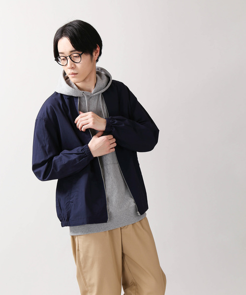 WEGO(ウィゴー)の「WEGO/リネンブレンドスイングトップ(ブルゾン・メンズ・ベージュ/ネイビー・MEDIUM/LARGE)」の8枚目の写真