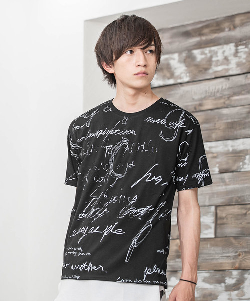 MinoriTY（マイノリティ）の「総柄Ｔシャツ（Tシャツ/カットソー・メンズ・ホワイト系その他/ブラック系その他/ホワイト系その他2/ブラック系その他2/ホワイト系その他3/ベージュ系その他/ホワイト系その他4/ブルー系その他・M/L）」の6枚目の写真