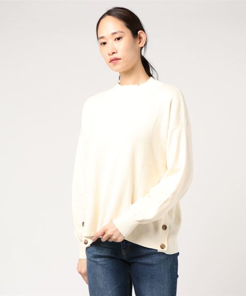 koe（コエ）の「・サイド釦ニットプルオーバー（ニット/セーター・レディース・レッド/アイボリー/ネイビー/その他7・FREE）」の7枚目の写真