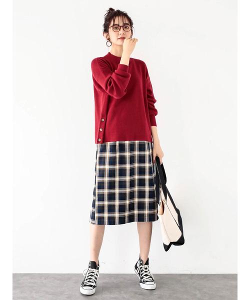 koe（コエ）の「・サイド釦ニットプルオーバー（ニット/セーター・レディース・レッド/アイボリー/ネイビー/その他7・FREE）」の18枚目の写真