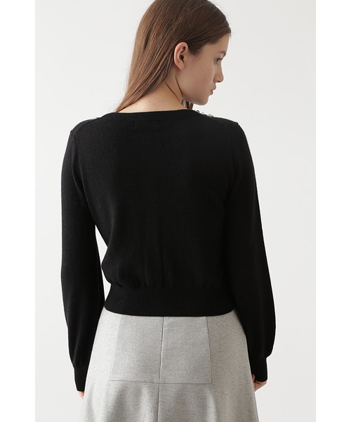 JILL STUART（ジルスチュアート）の「◆ ナタールニットカーディガン（カーディガン/ボレロ・レディース・ブラック/ホワイト/ライトグリーン・FREE）」の10枚目の写真