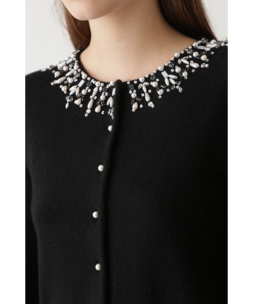 JILL STUART（ジルスチュアート）の「◆ ナタールニットカーディガン（カーディガン/ボレロ・レディース・ブラック/ホワイト/ライトグリーン・FREE）」の13枚目の写真