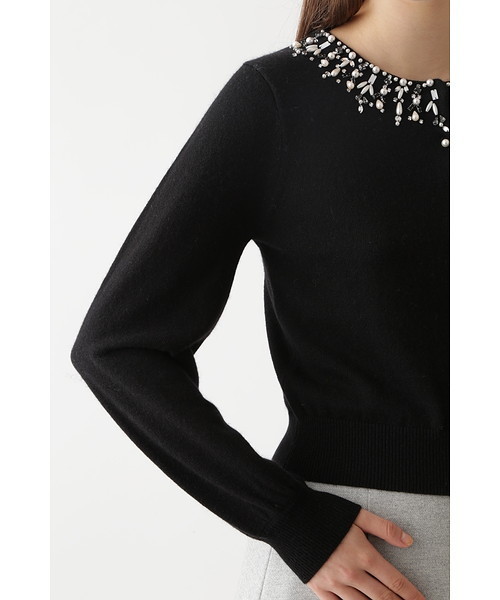 JILL STUART（ジルスチュアート）の「◆ ナタールニットカーディガン（カーディガン/ボレロ・レディース・ブラック/ホワイト/ライトグリーン・FREE）」の8枚目の写真