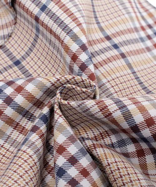 MONO-MART（モノマート）の「クラシックチェック切替オーバーサイズバルカラーコート（ステンカラーコート・メンズ・ブラウン/ネイビー・M/L）」の6枚目の写真