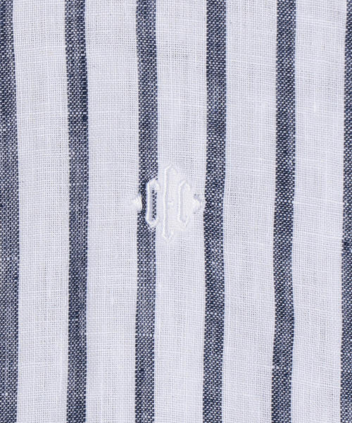 coen（コーエン）の「フレンチリネンバンドカラーシャツ（シャツ/ブラウス・レディース・ライム/ベージュ/コバルトブルー・SMALL/LARGE/MEDIUM）」の13枚目の写真