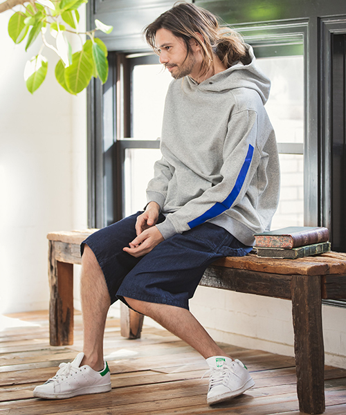 CAMBIO（カンビオ）の「mpa1956-Relax Fit Neon Line Parka パーカー（パーカー・メンズ・ブラック×ピンク/グレー系その他/ベージュ系その他・M/L）」の7枚目の写真