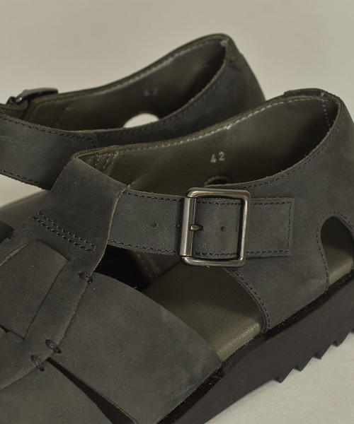 値下げ Paraboot ブラック スエード サンダル　39 Paraboot（パラブーツ）FERRET（フェレ）/ Noir（ブラック