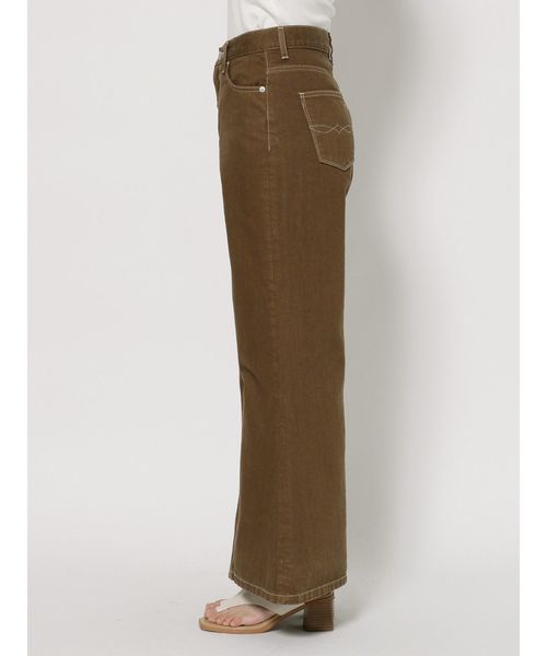 Ungrid（アングリッド）の「カラーフレアステッチデザインデニム（デニムパンツ・レディース・オフホワイト/ブラウン・24inch/25inch/26inch）」の9枚目の写真