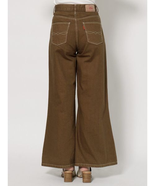 Ungrid（アングリッド）の「カラーフレアステッチデザインデニム（デニムパンツ・レディース・オフホワイト/ブラウン・24inch/25inch/26inch）」の10枚目の写真