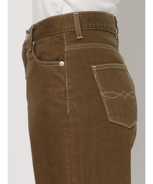 Ungrid（アングリッド）の「カラーフレアステッチデザインデニム（デニムパンツ・レディース・オフホワイト/ブラウン・24inch/25inch/26inch）」の12枚目の写真