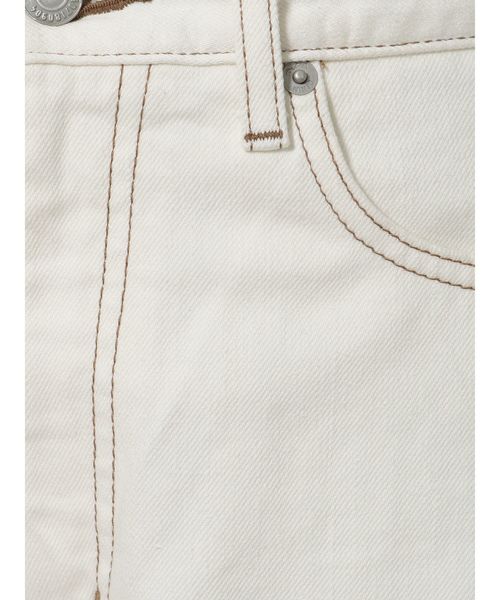 Ungrid（アングリッド）の「カラーフレアステッチデザインデニム（デニムパンツ・レディース・オフホワイト/ブラウン・24inch/25inch/26inch）」の16枚目の写真