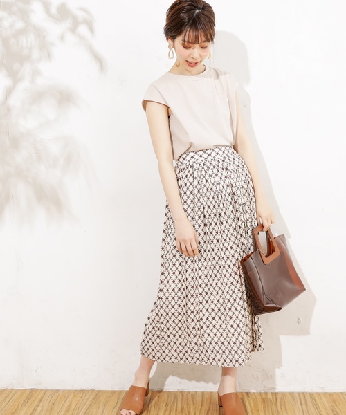 natural couture（ナチュラルクチュール）の「アンティークデシンプリーツスカート（スカート・レディース・ブラック/サックスブルー/アイボリー/モカ/ブルー系その他/グレイッシュベージュ・FREE）」の17枚目の写真