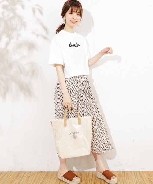 natural couture（ナチュラルクチュール）の「アンティークデシンプリーツスカート（スカート・レディース・ブラック/サックスブルー/アイボリー/モカ/ブルー系その他/グレイッシュベージュ・FREE）」の7枚目の写真