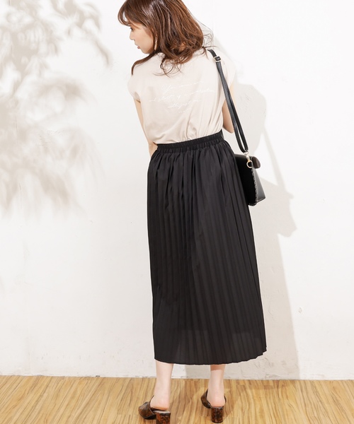 natural couture（ナチュラルクチュール）の「アンティークデシンプリーツスカート（スカート・レディース・ブラック/サックスブルー/アイボリー/モカ/ブルー系その他/グレイッシュベージュ・FREE）」の14枚目の写真