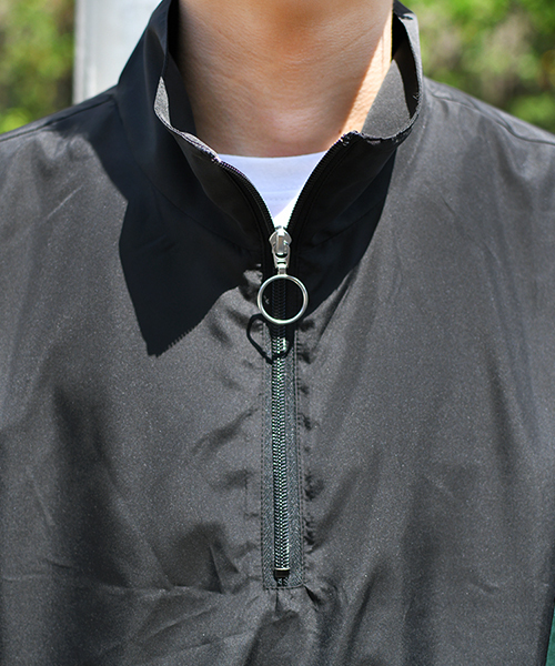 kutir（クティール）の「【ウルトラルーズシルエット】肩配色ハーフジッププルオーバー（シャツ/ブラウス・メンズ・ブラック/ベージュ/グリーン/ラベンダー・MEDIUM/LARGE）」の21枚目の写真