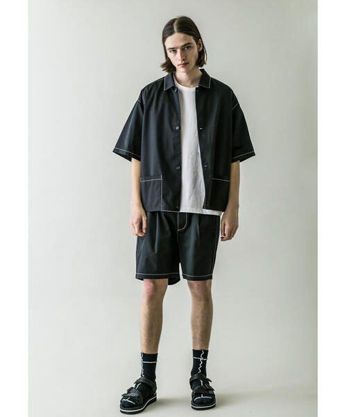 MONKEY TIME（モンキータイム）の「＜monkey time＞ TC TWILL WIDE SHORT stitch/ショートパンツ（その他パンツ・メンズ・ブラウン/ブラック・SMALL/MEDIUM/LARGE）」の13枚目の写真