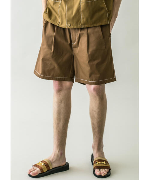 MONKEY TIME（モンキータイム）の「＜monkey time＞ TC TWILL WIDE SHORT stitch/ショートパンツ（その他パンツ・メンズ・ブラウン/ブラック・SMALL/MEDIUM/LARGE）」の15枚目の写真