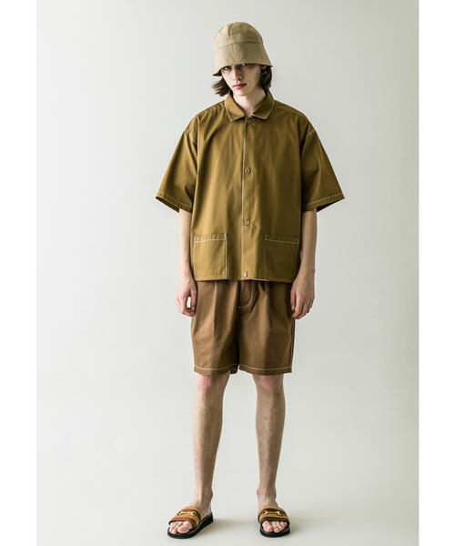 MONKEY TIME（モンキータイム）の「＜monkey time＞ TC TWILL WIDE SHORT stitch/ショートパンツ（その他パンツ・メンズ・ブラウン/ブラック・SMALL/MEDIUM/LARGE）」の10枚目の写真