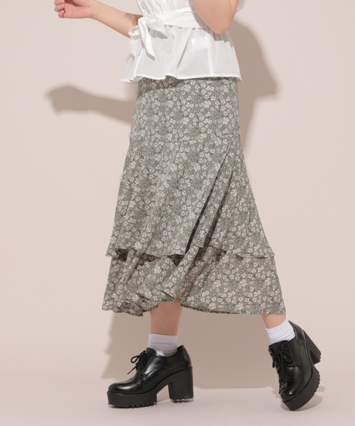apres jour(アプレジュール)の「2段フリルロングスカート【ZOZOTOWN限定アイテム】(スカート・レディース・オレンジ/ライトグリーン/その他/ブラック/ベージュ/オフホワイト・フリー)」の8枚目の写真