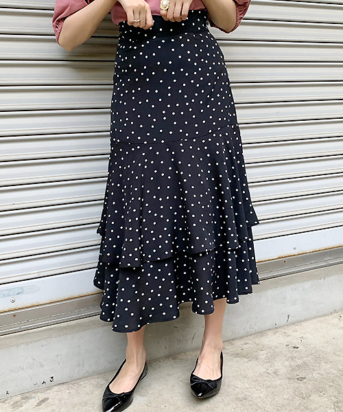 apres jour（アプレジュール）の「2段フリルロングスカート【ZOZOTOWN