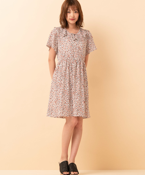 Emsexcite エムズエキサイト の デカ衿花柄ワンピース ワンピース Wear