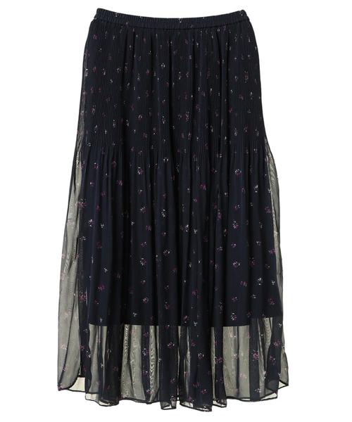 AMERICAN HOLIC（アメリカンホリック）の「シフォンプリーツロングスカート＊（スカート・レディース・ブラック/ネイビー/レッド/グリーン/ドット・FREE）」の6枚目の写真