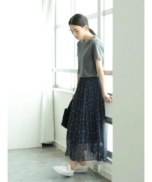 AMERICAN HOLIC（アメリカンホリック）の「シフォンプリーツロングスカート＊（スカート・レディース・ブラック/ネイビー/レッド/グリーン/ドット・FREE）」の17枚目の写真