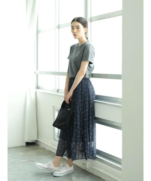 AMERICAN HOLIC（アメリカンホリック）の「シフォンプリーツロングスカート＊（スカート・レディース・ブラック/ネイビー/レッド/グリーン/ドット・FREE）」の7枚目の写真