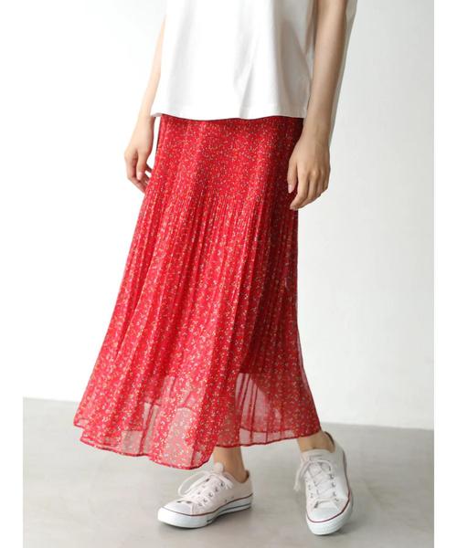 AMERICAN HOLIC（アメリカンホリック）の「シフォンプリーツロングスカート＊（スカート・レディース・ブラック/ネイビー/レッド/グリーン/ドット・FREE）」の20枚目の写真