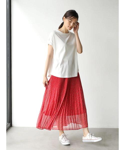 AMERICAN HOLIC（アメリカンホリック）の「シフォンプリーツロングスカート＊（スカート・レディース・ブラック/ネイビー/レッド/グリーン/ドット・FREE）」の21枚目の写真