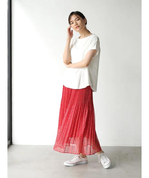 AMERICAN HOLIC（アメリカンホリック）の「シフォンプリーツロングスカート＊（スカート・レディース・ブラック/ネイビー/レッド/グリーン/ドット・FREE）」の22枚目の写真