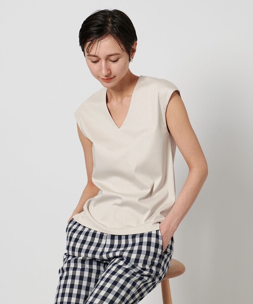 UNITED ARROWS ○UBCB フロントダブル Vネック ブラウス◇