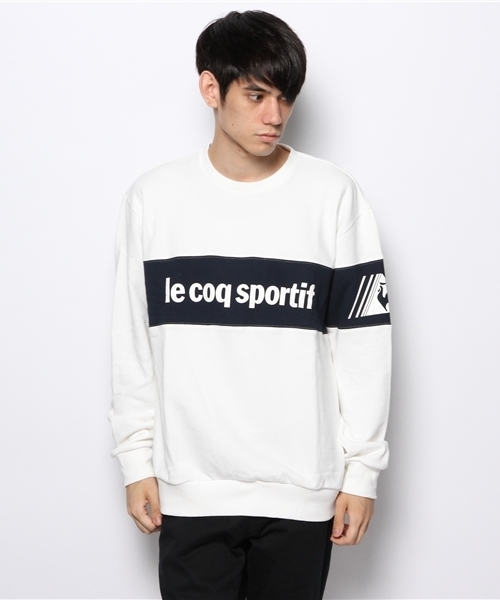 BEAMS T（ビームスティー）の「le coq sportif×BEAMS T / CREW SWEAT（スウェット・メンズ・ホワイト/ネイビー・SMALL/MEDIUM/LARGE）」の4枚目の写真