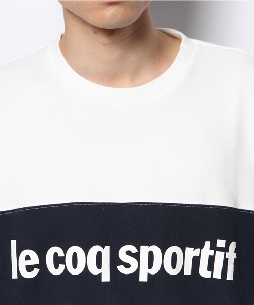 BEAMS T（ビームスティー）の「le coq sportif×BEAMS T / CREW SWEAT（スウェット・メンズ・ホワイト/ネイビー・SMALL/MEDIUM/LARGE）」の7枚目の写真