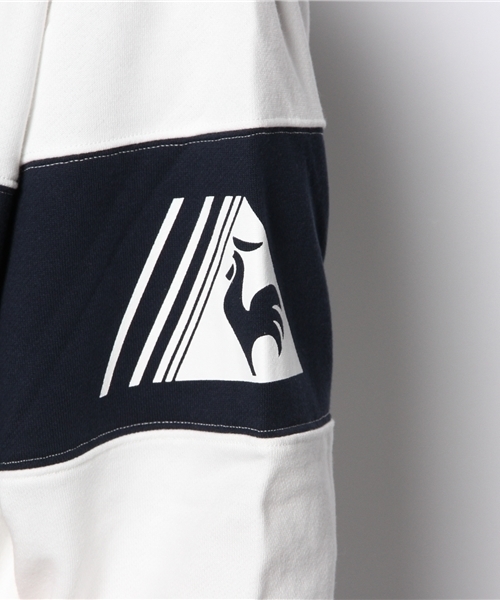 BEAMS T（ビームスティー）の「le coq sportif×BEAMS T / CREW SWEAT（スウェット・メンズ・ホワイト/ネイビー・SMALL/MEDIUM/LARGE）」の9枚目の写真