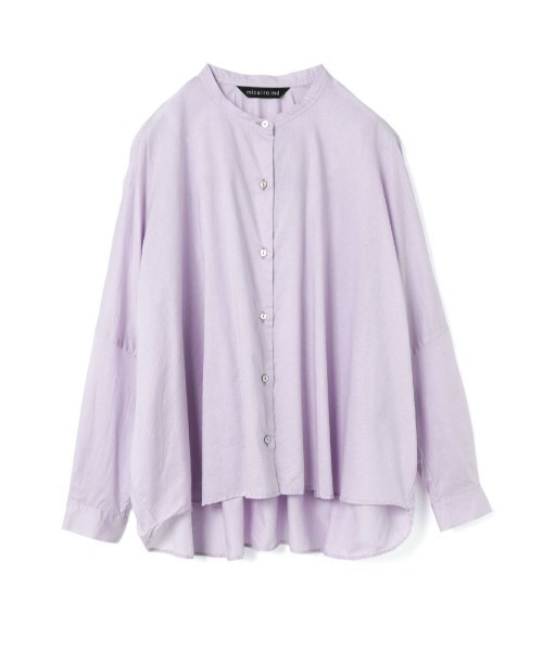 mizuiroind(ミズイロインド)の「mizuiro ind バックギャザーワイドシャツ(シャツ/ブラウス・レディース・ブラック/ネイビー/オフホワイト/ピンク/ライトブルー/ブルー/ブラック系その他/キャメル/ライトグレー/グレー/オレンジ/ラベンダー/サンドベージュ/ダークブラウン/ブルー系その他/パープル/ピンク系その他/チャコールグレー/アイボリー/グリーン/キナリ・FREE/SMALL)」の12枚目の写真