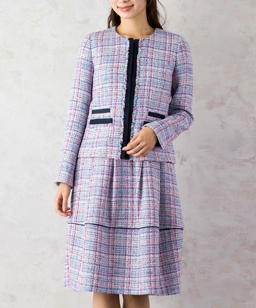 セール ファンシーツイードジャケット ノーカラージャケット Rose Tiara ローズティアラ のファッション通販 Zozotown