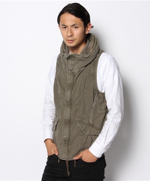 goa（ゴア）の「ツイル×コーデュロイクロゼットフードベスト（その他アウター・メンズ・モカ/ベージュ/カーキ/カモフラージュ・1/2）」の3枚目の写真