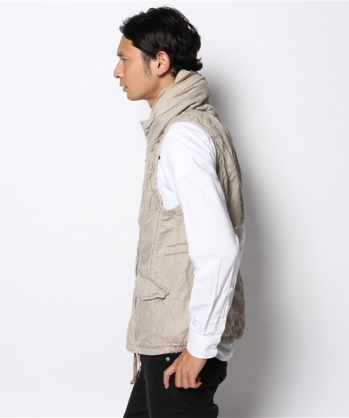 goa（ゴア）の「ツイル×コーデュロイクロゼットフードベスト（その他アウター・メンズ・モカ/ベージュ/カーキ/カモフラージュ・1/2）」の6枚目の写真