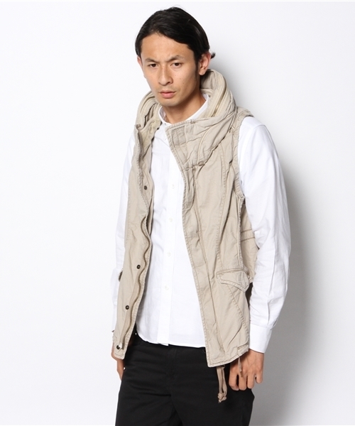 goa（ゴア）の「ツイル×コーデュロイクロゼットフードベスト（その他アウター・メンズ・モカ/ベージュ/カーキ/カモフラージュ・1/2）」の11枚目の写真