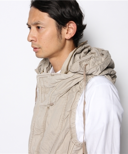 goa（ゴア）の「ツイル×コーデュロイクロゼットフードベスト（その他アウター・メンズ・モカ/ベージュ/カーキ/カモフラージュ・1/2）」の16枚目の写真