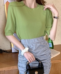 5分袖サマーニットトップス