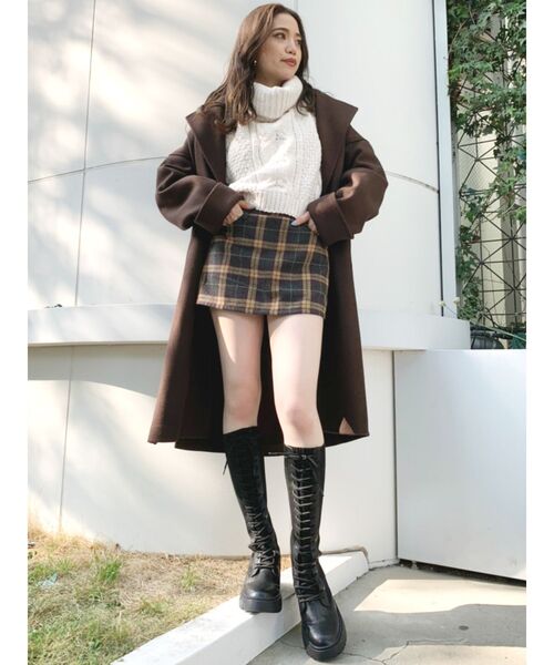 GYDA（ジェイダ）の「サイドスリットロングコート（テーラードジャケット・レディース・ブラック/ブラウン/その他1・FREE）」の3枚目の写真