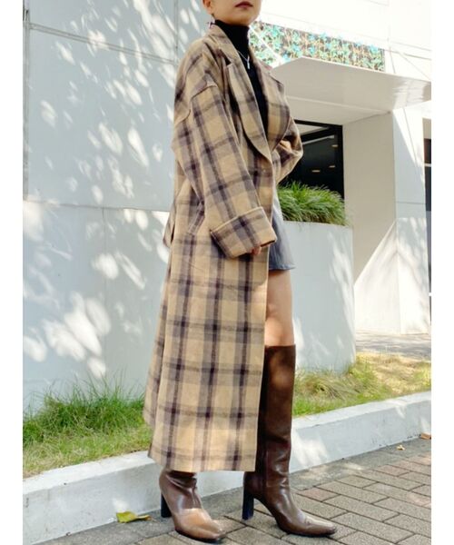 GYDA（ジェイダ）の「サイドスリットロングコート（テーラードジャケット・レディース・ブラック/ブラウン/その他1・FREE）」の14枚目の写真