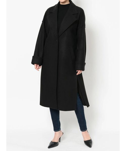 GYDA（ジェイダ）の「サイドスリットロングコート（テーラードジャケット・レディース・ブラック/ブラウン/その他1・FREE）」の9枚目の写真