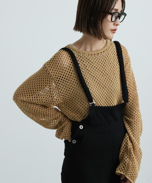 select MOCA(セレクトモカ)の「2021 AW 透かし編みニットトップス(ニット/セーター・レディース・アイボリー/ダークブラウン/ライトベージュ・FREE)」の11枚目の写真